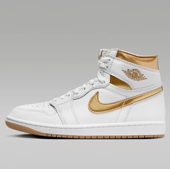 Women's Air Jordan 1 High OGWhite and Gold - Picture 6 of 7